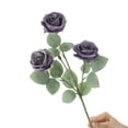 thumbnail image 4 of Artificial 3 Heads Roses Artificial Flower For Home Decoration, 4 of 8