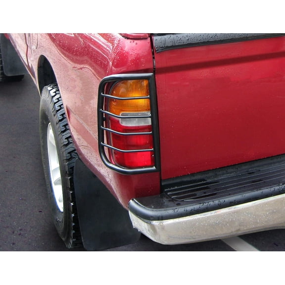 Black Horse Tail Light Guards Compatible with 1998-2004 Toyota Tacoma