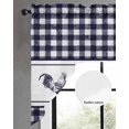 thumbnail image 2 of Farmhouse Purple Plaid Swag Valances for Windows, Small Curtains Drapes, Vintage Country Cock Checkered Kitchen Window Curtains Over Sink Window Treatment Valance for Bedroom/Bathroom 56"x36", 2 of 5