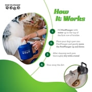 Paw Plunger – Dog Paw Cleaner - Puppy Essentials - Portable Dirty Paw Washer - Ideal for Petite, Small Dogs - Pink