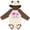 White/Brown, variant on Inktastic My Gigi Loves Me Cute Elephants Boys or Girls Long Sleeve Baby Bodysuit