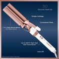 thumbnail image 3 of Curling Iron Conair, ondulador de pelo doble de cerámica con 3 cilindros, 3 of 7