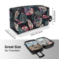thumbnail image 3 of Uemuo Colorful Tropical Leaves Pattern Portable Toiletry Bags with Handle, Waterproof travel Make up Bags for Women, Large Capacity Travel Cosmetic Bags, 3 of 9