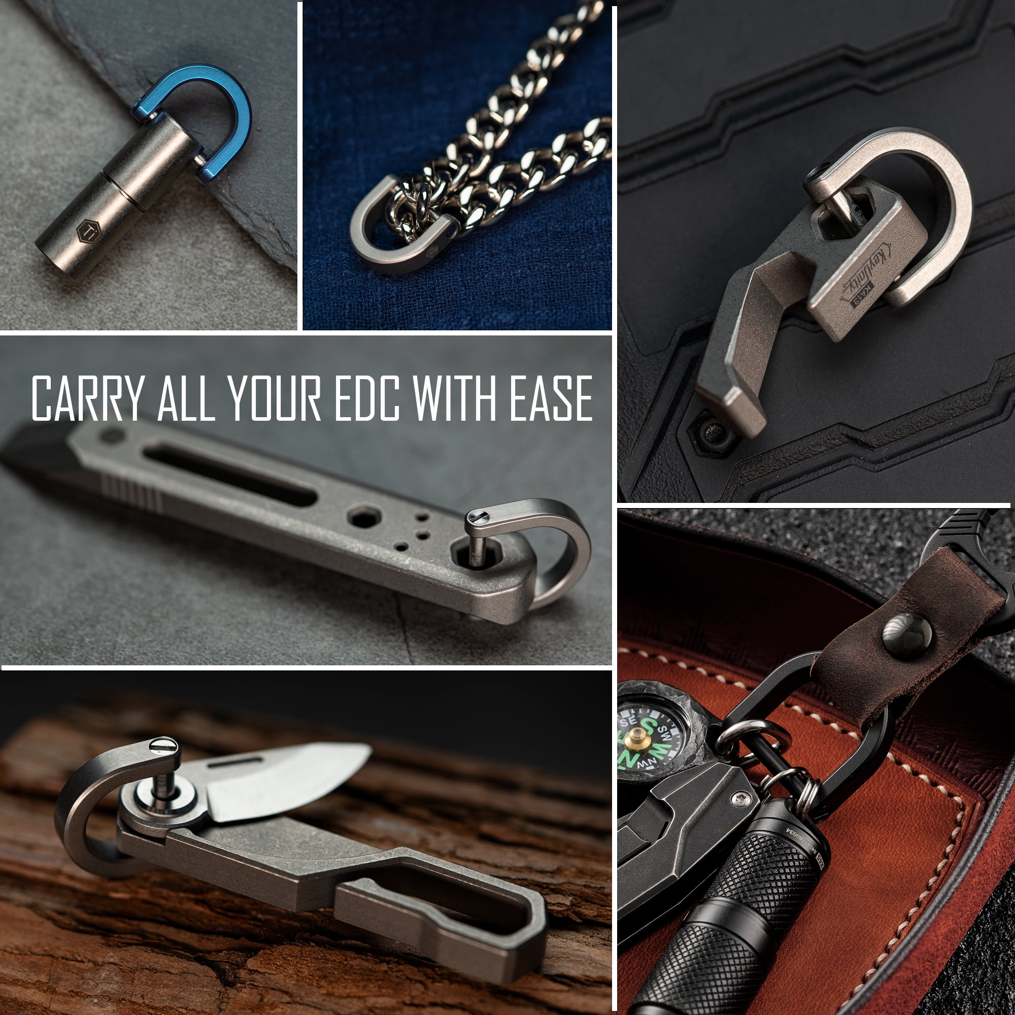 TISUR Key Ring with Screw Shackle，Black Key Rings Heavy Duty keyrings for  Keys,DIY Key Fob D Rings Keychain 2pcs (1/2'', Black/Titanium) - Yahoo  Shopping