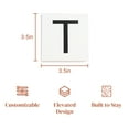 thumbnail image 2 of Stiles Crossword Letter Tiles, Wooden Wall Decor, 3.5 Inch, White, Letter T, 2 of 7
