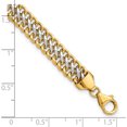 thumbnail image 3 of 14K Yellow & Rhodium White Polished Fancy Link Bracelet (8 X 7.4) Made In Italy fb1968-8, 3 of 5