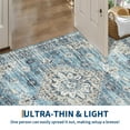 thumbnail image 7 of HOMERRY Runner Rug 2' x 6' Washable Distressed Boho Floral Hallway Runner Carpet, Blue, 7 of 7