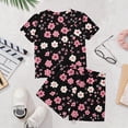 thumbnail image 6 of ITSAME Outfit 2-Piece for Girls, Floral Print Crewneck T-Shirt and Shorts Kids Summer Casual Fashion Set Multicolor 7-8T, 6 of 8