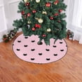 thumbnail image 2 of FMSHPON Pink Cartoon Cat Xmas Christmas Tree Skirt Stand Mat for Holiday Party Decoration Indoor Outdoor 36 inches, 2 of 3