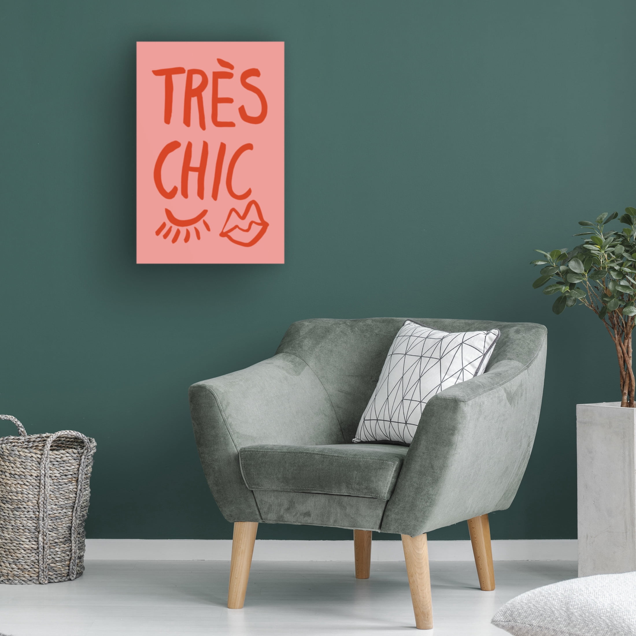 Canvas Wall Art - Pictufy Studio 'Traus Chic Pink' Wall Art for Living Room, Bedroom, or Office Décor by Trademark Fine Art - 12 x 19 Inches