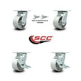thumbnail image 2 of 4 Inch Semi Steel Caster Set with Roller Bearings 2 Swivel Lock 2 Brake SCC, 2 of 2