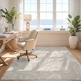 thumbnail image 3 of Design&I 8'x10' Washable Area Rug Beige Cream Flowing Motif Greige Transitional Print Neutral Plush for King Size Bedroom, Under Bed, Sleek Flatweave Pet Friendly, 3 of 7