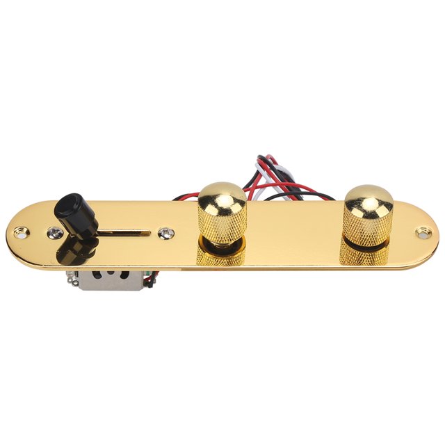 Guitar Prewired Circuit Board, Plating Surfaces Guitar Control Plate High Durability Exquisite Craftsmanship Rust Protection For TL Electric Guitar Gold