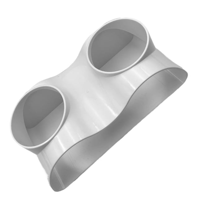 Túnel de Plástico para Acuario | Cuevas para Peces con Dos Agujeros | Escondite para Bagres | Reptiles y Anfibios | Material Abs | 17,5 X 8,8 X 5,8 Cm | Blanco | Sku: Lei250710005Wh