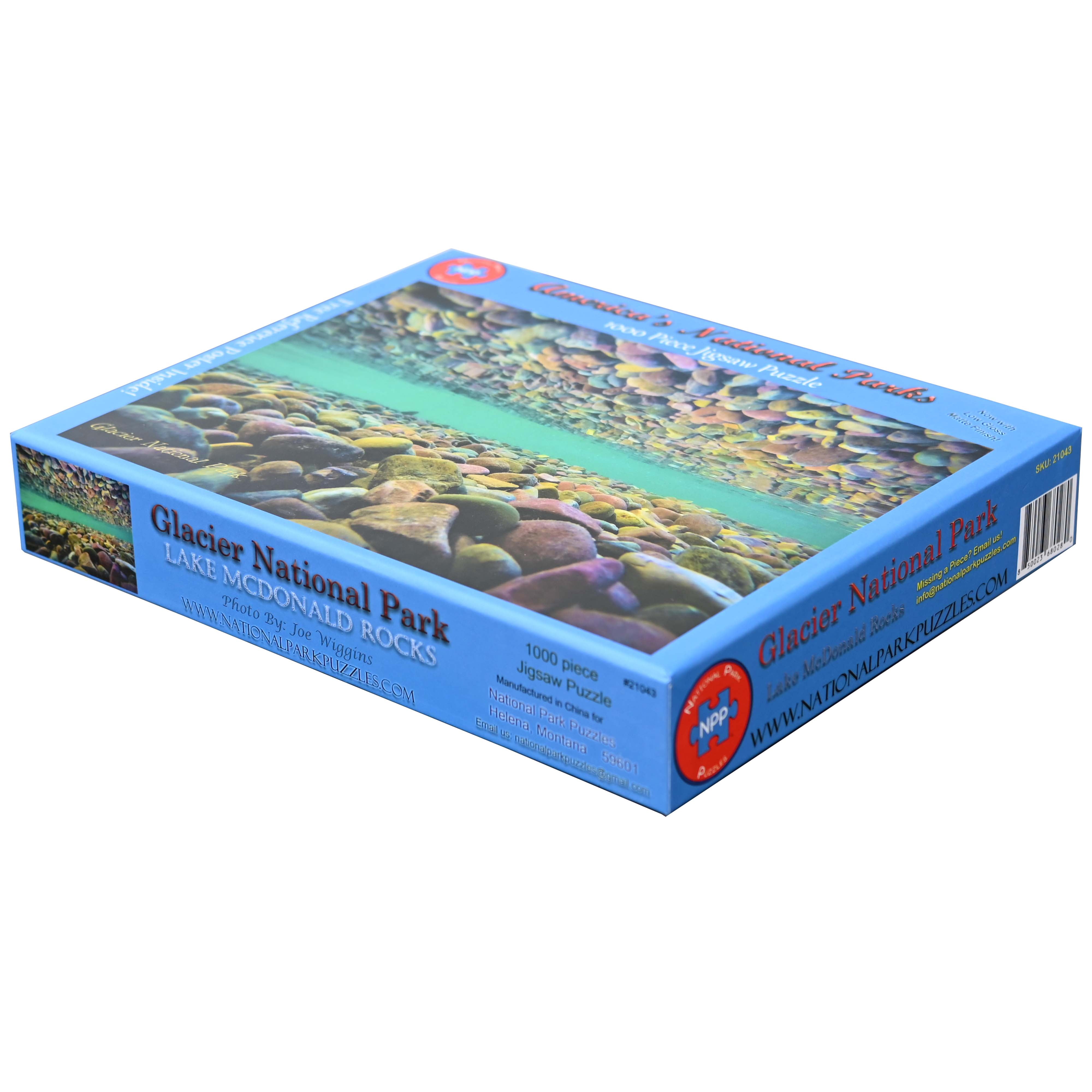 National Park Puzzles Glacier National Park Lake McDonald Rocks 1000 Piece Jigsaw Puzzle
