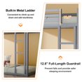 thumbnail image 2 of Kacho Bunk Bed Full Over Full, Metal Bunk Bed with Built-in Ladder and Full-Length Guardrail, Low Floor Bunk Beds for Teens Adults, Noise Free, No Boxing Spring Needed, Space Saving, Silver, 2 of 8