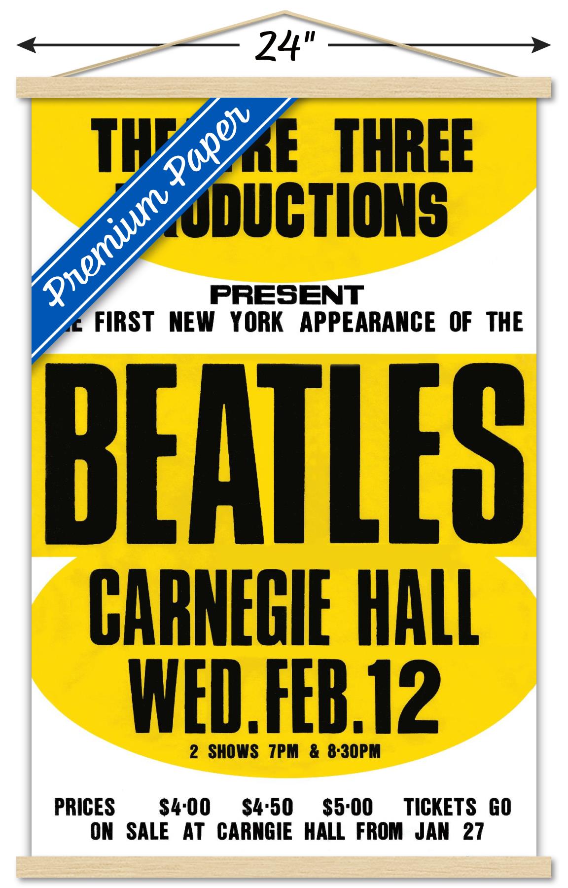 The Beatles - Carnegie Hall Wall Poster with Magnetic Frame, 22.375" x 34"