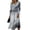 Dark Gray, variant on Womens Fall Casual Maxi Dresses Floral Long Sleeve V Neck Dresses High Waist A-Line Swing Sundress