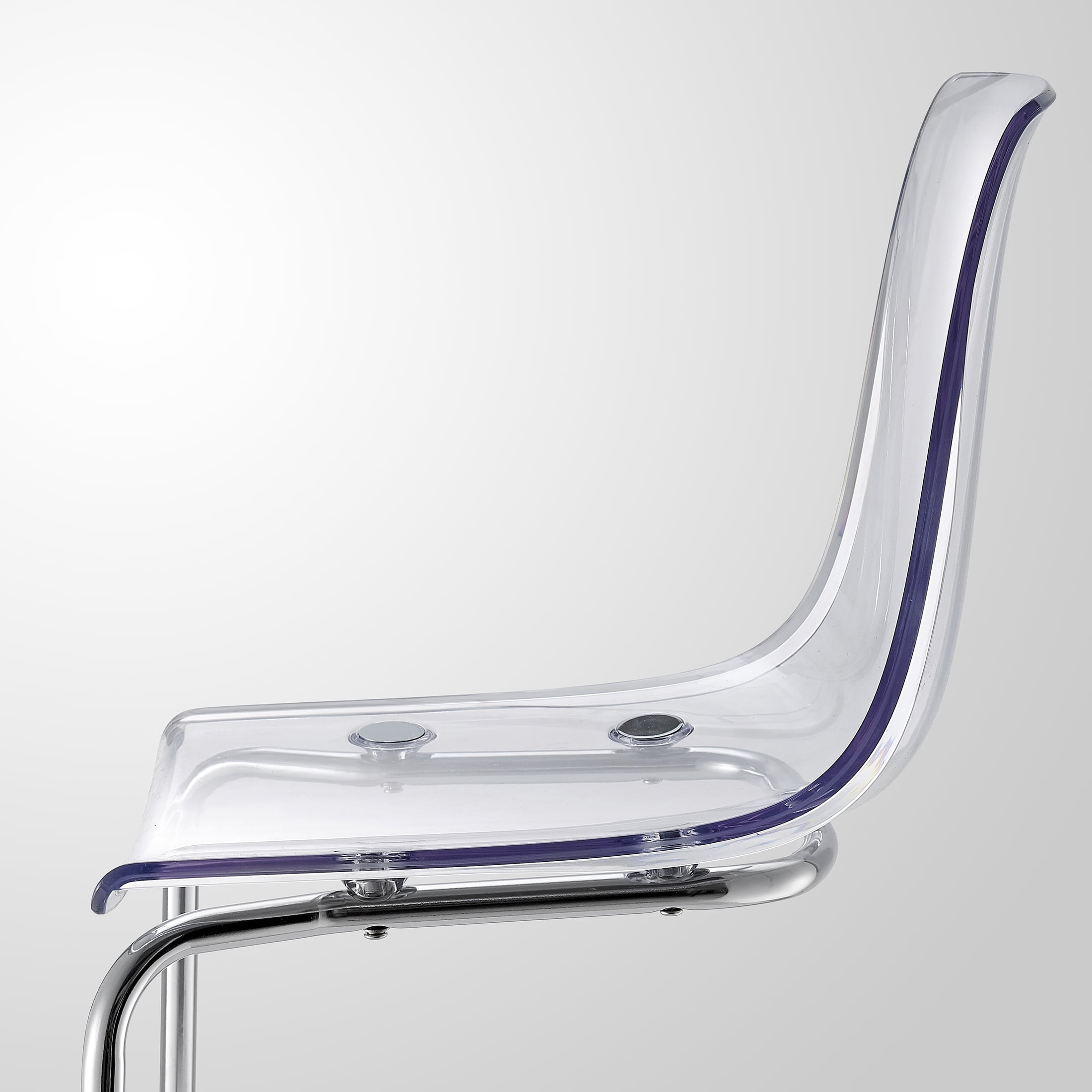 Mainstays Clear Dining Chair 2 Pack, Chrome and Clear
