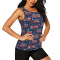 thumbnail image 2 of Xecao Fire Truck 1 print women's scoop neck, loose-fit workout tank tops for the gym., 2 of 9