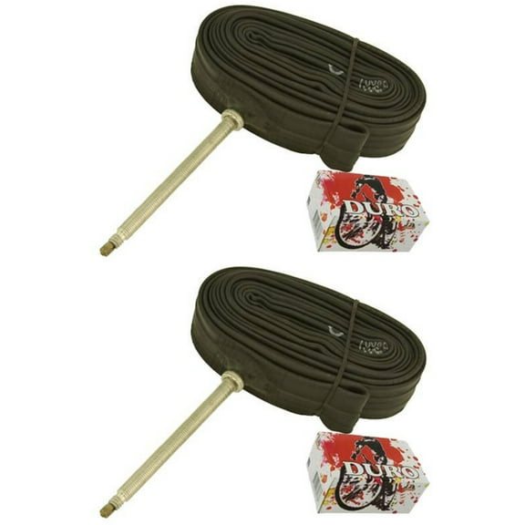 2 Duro Tubes 700 x 25c/28c 80mm Standard Presta Valve. Set of Tube. Pair of Tubes. Two Tubes. 700c bicycle tube, 700c bike tube, track bike tube