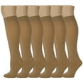 thumbnail image 3 of Sumona 6 pairs Pack Women Opaque Spandex Queen Size Trouser Knee High Socks, 3 of 4