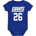 thumbnail image 2 of Newborn & Infant Saquon Barkley Royal New York Giants Mainliner Player Name & Number Bodysuit, 2 of 3
