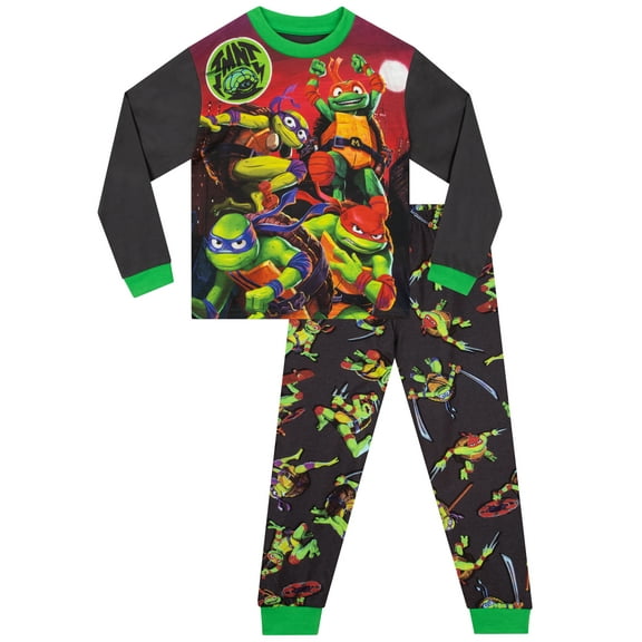 Teenage Mutant Ninja Turtles Boys Long Sleeve Pajamas Sizes 6-14