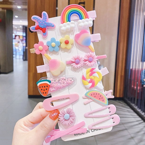 Accesorios para el cabello con elementos de dibujos animados para niñas, horquillas bonitas, tocado para niños, novedad