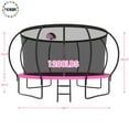thumbnail image 2 of YORIN Trampoline pour Enfants de 5 à 6 Ans, Trampoline de 12 Pi pour Adultes avec Filet de Protection, Panier de Basketball, Échelle, Capacité de Poids de 1200 Lb, Trampoline Récréatif Extérieur, Trampoline Robuste, 2 of 7