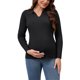 thumbnail image 1 of INSPIRAR CHIC Blusas de Maternidad para Mujeres Suéter de Manga Larga Cuello Caído V Tunic Ropa de Embarazo 2XL Negro, 1 of 5