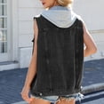 thumbnail image 4 of Abrigo vaquero sin mangas con capucha y chaquetas de mezclilla para mujer, moda de ocio, primavera y verano, lavado, sin mangas, con capucha, vaquero, abrigo vaquero para mujer, 4 of 7