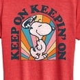 thumbnail image 3 of Peanuts - Keep On - Women's Short Sleeve Graphic T-Shirt, 3 of 6
