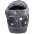 thumbnail image 3 of ABSOLUTE FOOTWEAR Womens Easy Slip On Soft Wide Fit Moccasin Style Star Design Slippers - Grey - US 6, 3 of 7