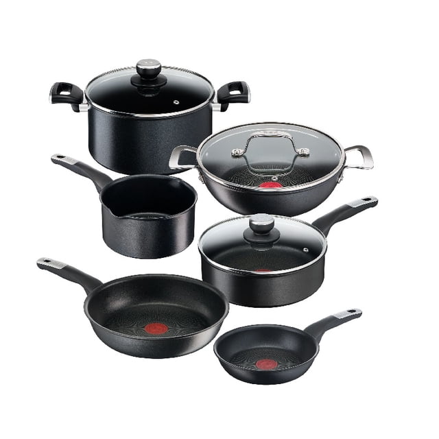Batería 9 Pzas Tfal Unlimited G2550502M Negro T-fal G2550502M