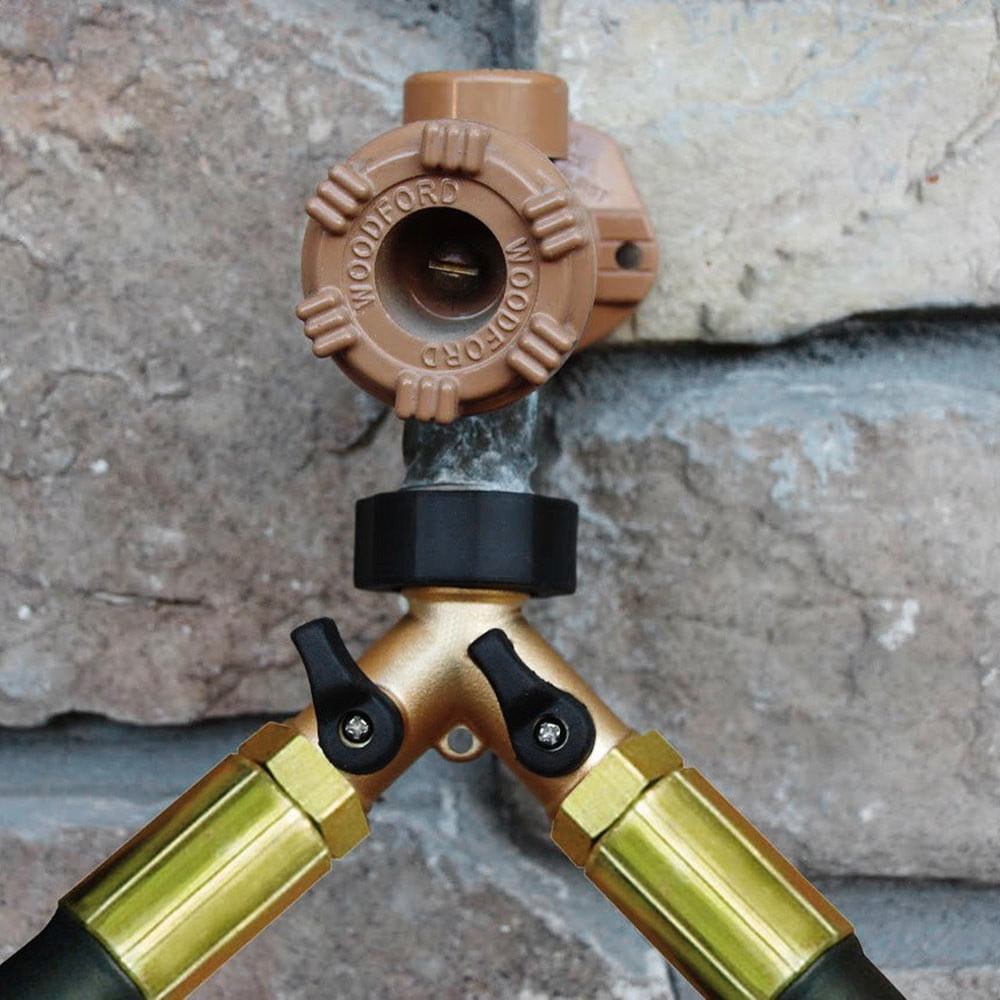 Garden Hose Splitter 2 Way Garden Water Distributor Solid Brass Y Valve