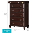 thumbnail image 2 of Glory Furniture Triton 6-Drawers Bedroom Chest in Cappuccino, 2 of 8