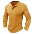 thumbnail image 3 of KaLI_store Long Sleeve Shirts for Men Mens Long Sleeve Tee Shirts Workout Running Shirts Gym Tops Yellow,XL, 3 of 5