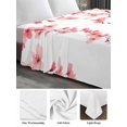 thumbnail image 6 of Cherry Blossoms Queen Size Flat Sheet, Wrinkleproof & Fadeproof Cooling Flat Bed Sheet Only, Spring Botanical Flowers Watercolor Breathable Soft Bedding Top Sheets 90 x 102 Inches, 6 of 8