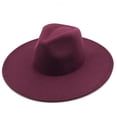 thumbnail image 1 of Sombrero de copa de jazz de lana para otoño e invierno, sombrero de fieltro informal de moda para mujer, sombrero de jazz para hombre, 1 of 6