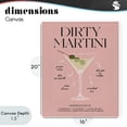 thumbnail image 4 of Stupell Industries Contemporary Dirty Martini Pink Recipe Canvas Art, 16 x 20, by Lettered and Lined, 4 of 8