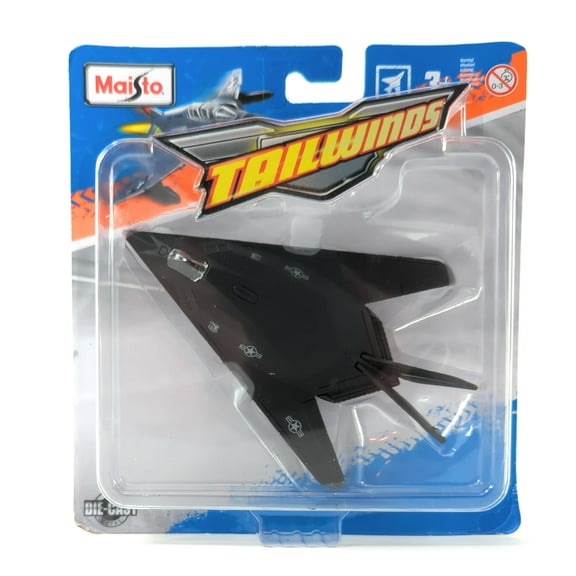 Maisto Tailwinds Black F-117 Nighthawk Stealth Fighter Jet Die-Cast Metal 4 Inch Replica Aircraft