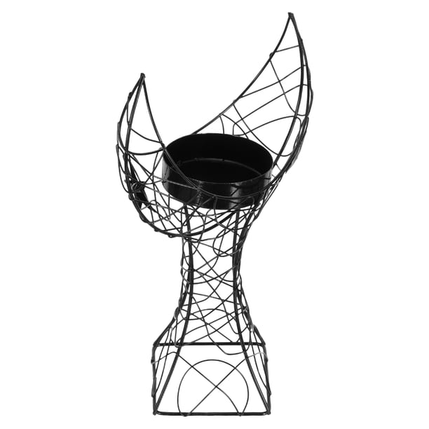 MERRYHAPY Soporte De Vela De Pilar Metálico Negro Estilo Vintage Para Y Reuniones