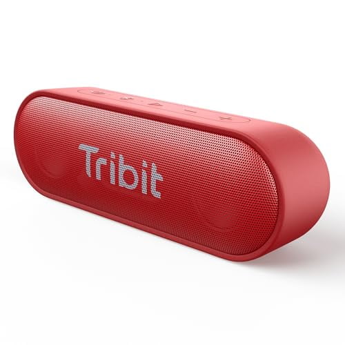 Tribit Altavoz Bluetooth XSound Go, sonido fuerte de 16 W y graves más profundos, tiempo de reproducción 24 horas, IPX7 resistente al agua, Bluetooth 5.3 TWS emparejamiento altavoz inalámbrico portáti