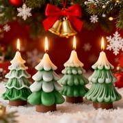 2PCS 3D Christmas Tree Silicone Candle Molds for Candle Making, Xmas Pine Tree Silicone Soap Molds DIY Cake Decorating Candle Making Supplies Christmas Home Decoration