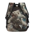 thumbnail image 4 of Zufioo Astronaut Polar Bear Roar Print Casual Student Backpack, Adjustable Shoulder Straps Multi-Function Multi-Pocket Sports Bag Travel Backpack, Unisex-One Size, 4 of 5