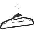thumbnail image 2 of Non-slip Heavy Duty Space Saving Plastic Hangers with Rubber and Horizontal Bar, Lightweight, Gray, Pack of 50, 2 of 4