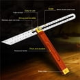 thumbnail image 3 of 360° Angle Rulers Gauges Tri Square Sliding T-Bevel With Wooden Handle Level Measuring Tool Wooden Marking Gauge Protractor ,Long Lasting, 3 of 6