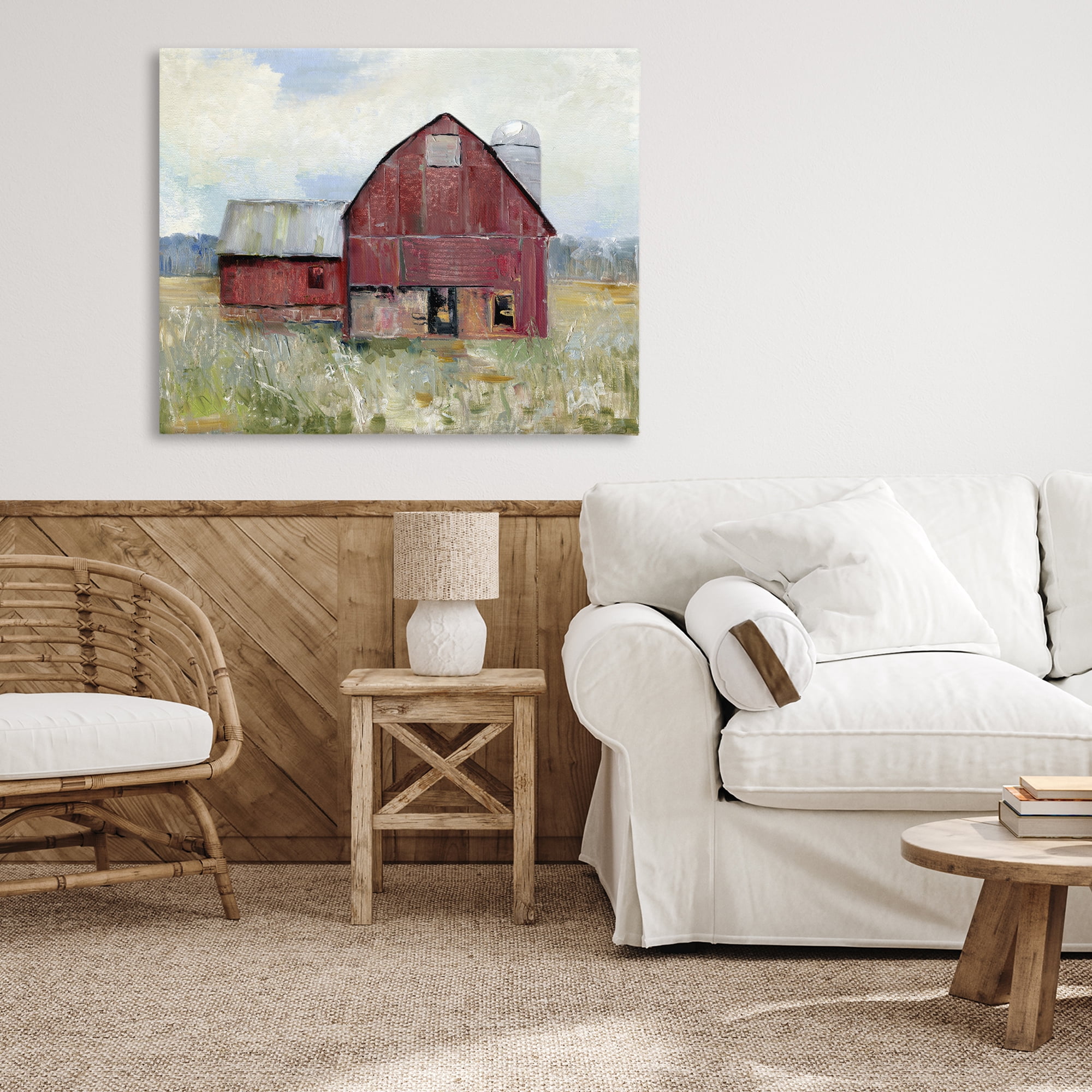 Stupell Industries Red Rugged Barn Canvas Wall Art, design by Sally Swatland