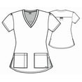 thumbnail image 3 of Grey's Anatomy Women's 2-Pocket V-Neck Shirred Back Scrub Top - 71166, 3 of 3